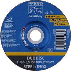 PFERD TOOLS 62017420 E 180-3,5 PSF DUO STEELOX Schruppscheibe gekröpft Durchmesser 180 mm Bohrungs-Ø 22.23 mm Edelstahl, Stahl, Zunder 10 St.