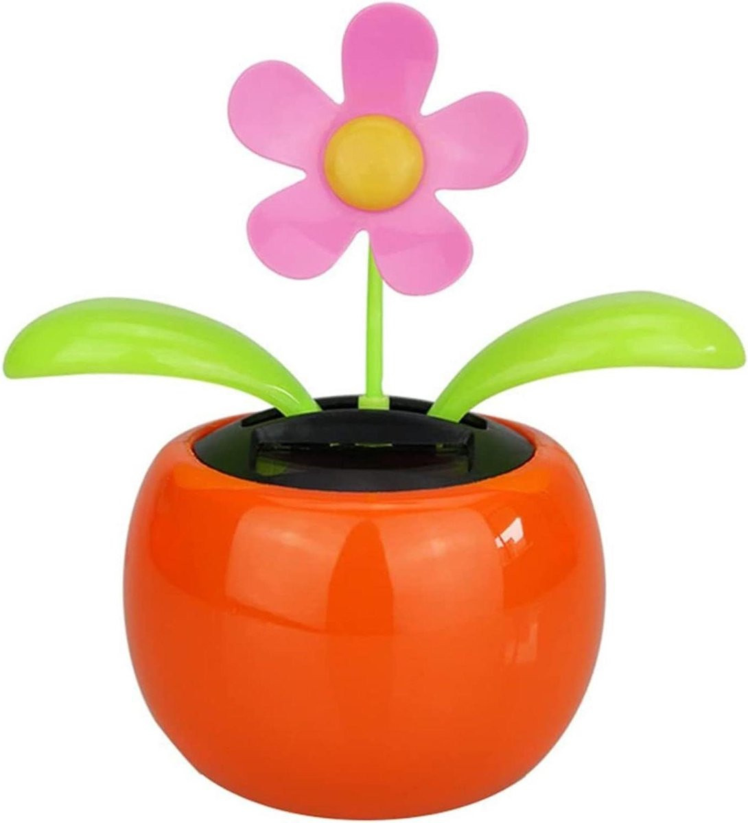 Oranje Zonnebloem Wiebelbloem - Dansende Bloem voor Auto Decoratie - Zonne-energie Aangedreven - 10 x 115 cm