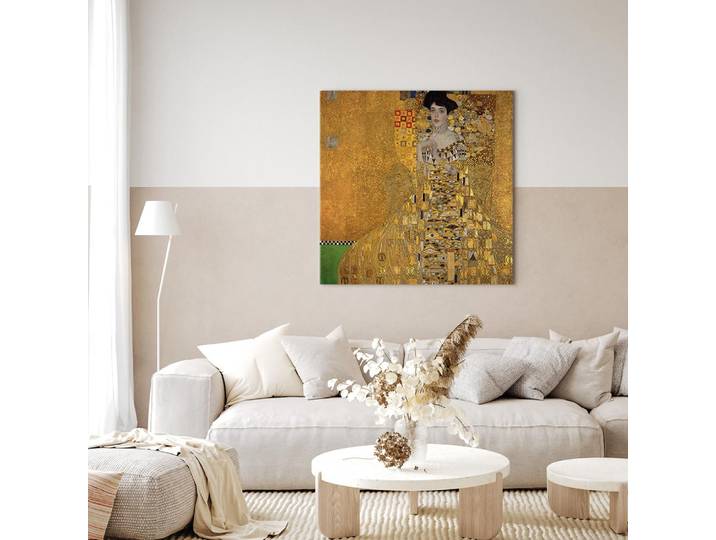 Leinwandbild Adele Bloch-Bauer I Filz Gold/Gold 40 x 40cm