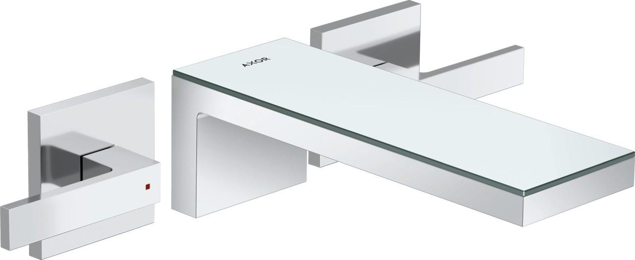 Hansgrohe 3-Loch Waschtischm. Axor MyEdition F-Set Wandmontage chrom/Spiegelglas, 47080000 47080000