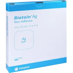 Biatain Ag Schaumverband Nicht-Haftend 10x10cm 5 ST