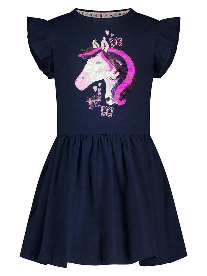 Salt and Pepper Kleid in Dunkelblau - 122