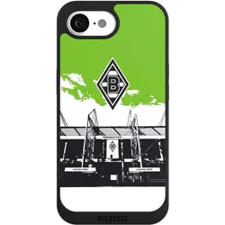 Nivocase Handyhülle für Apple iPhone 16e Hülle NIVOpure Case Schwarz Borussia Mönchengladbach Fanartikel (Apple iPhone 16e), Smartphone Hülle, Schwarz