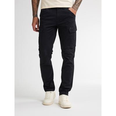 Cargohose PETROL INDUSTRIES, Herren, Gr. 31, Länge 34, schwarz, Web, Obermaterial: 98% Baumwolle, 2% Elasthan, normal lang, Hosen Cargohose