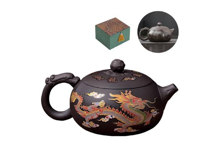 LuxusKollektion Teekanne Teekanne Zisha Farbwechsel 450-500ml Drache Phönix
