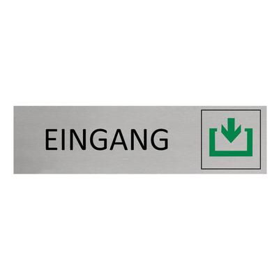 CombiCraft Aluminium Türschild Eingang 165x45mm mit 3M-Tape zur Befestigung, einfache Kennzeichnung von Räumen und Bereichen