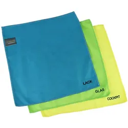 Carmotion Mehrzweck Mikrofasertücher Lack Glas Cockpit 33x33 cm 3er Pack