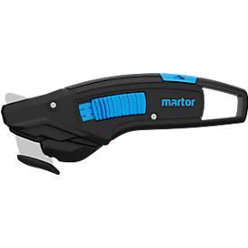 MARTOR Sicherheitsmesser SECUMAX 370, 1-fach nutzbare Klinge, mit SECUMAX-KLINGE 3770, L 163 x B 18 x H 58 mm, Recycling-Kunststoff, schwarz/blau