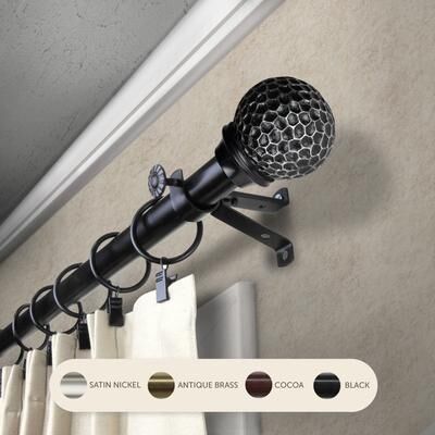 InStyleDesign Ewan Adjustable Curtain Rod 13/16 inch dia.