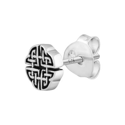 Single-Ohrstecker CAÏ "925 Silber oxidiert", grau, Ohrringe, Herren, one-size, Silber 925 (Sterlingsilber)