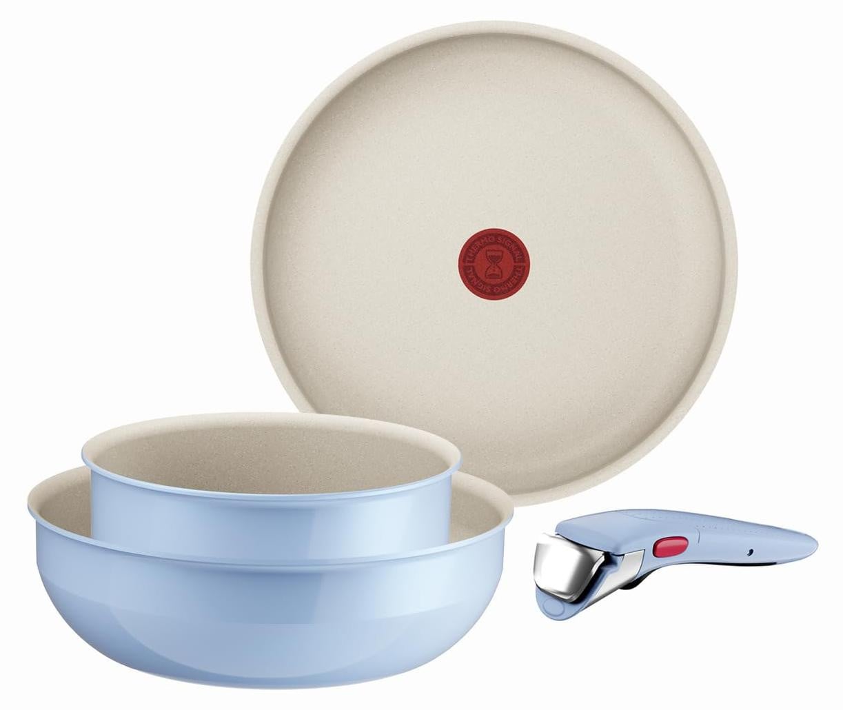 Tefal Ingenio L8274S04 Mixset Lichtblauw Aluminium Met Antiaanbaklaag en Thermische Indicator