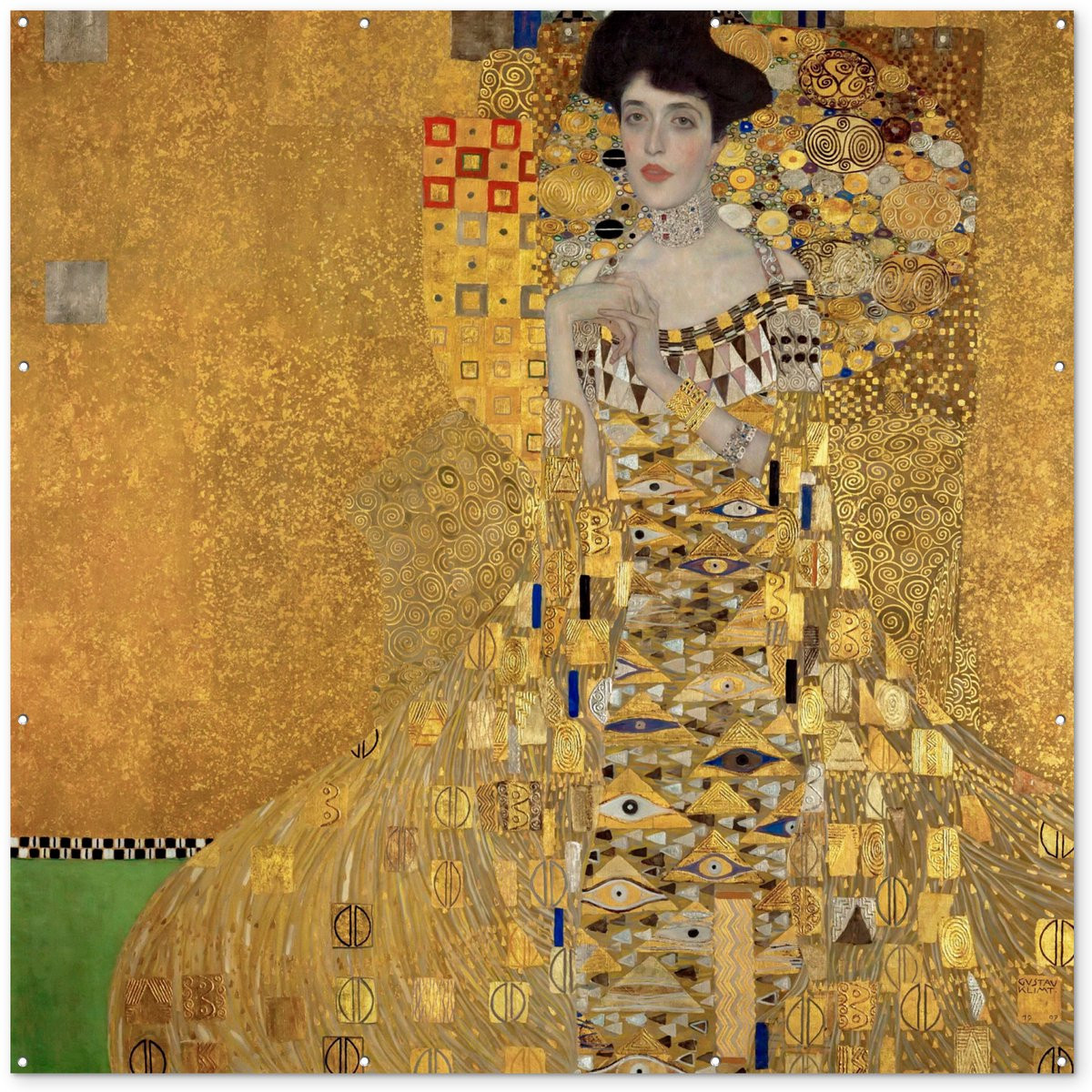 Tuindecoratie Gustav Klimt Portret van Adèle Bloch-Bauer I - Tuinposter voor buiten - Breedte: 200 cm, Hoogte: 200 cm
