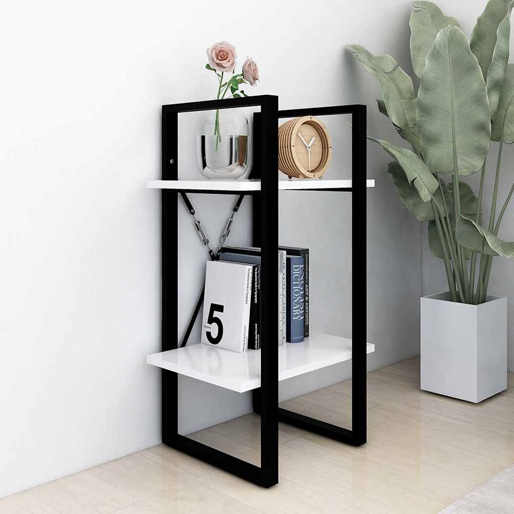 vidaXL Bibliothèque à 2 niveaux blanc 40x30x70 cm bois d'ingénierie