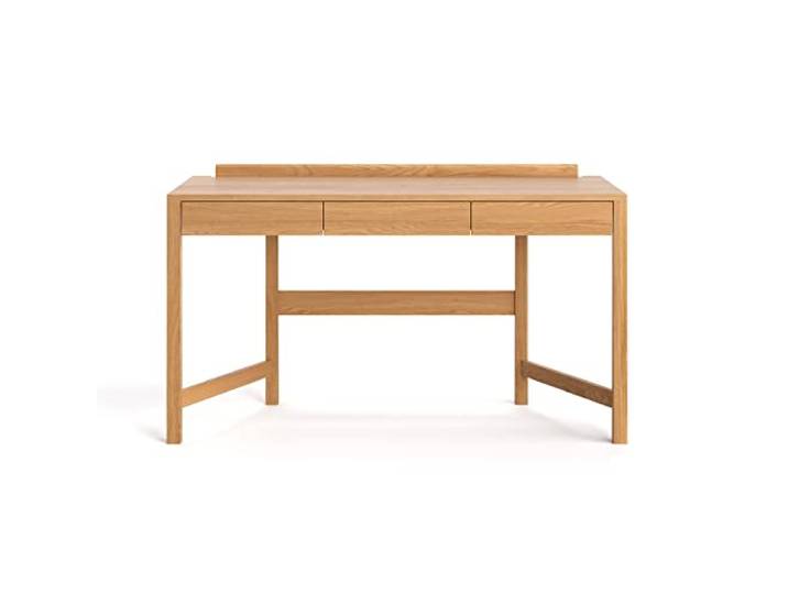 Essa-Schreibtisch aus massivem Holz, Eiche, Premium-Marke, 140x63x78 cm