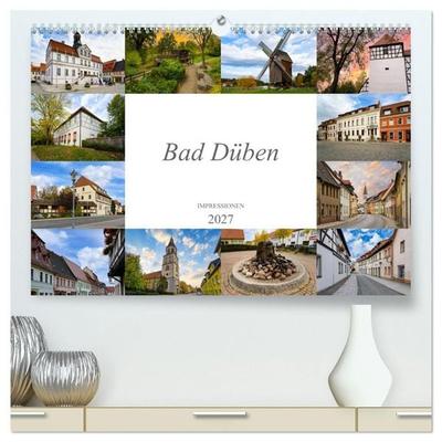 Bad Düben Impressionen (hochwertiger Premium Wandkalender 2027 DIN A2 quer), Kunstdruck in Hochglanz