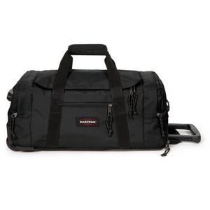 Eastpak Reisetasche Leatherface S + Black, schwarz, 55 cm, mit Rollen und 3 Außenfächern, aus Polyester, 41 Liter