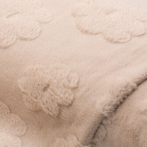 3D-Fellimitat „Blumen“, beige