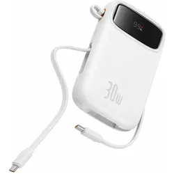 Baseus QPow 2 10000mAh 30W powerbank (white) (10000 mAh, 30 W, 37 Wh), Powerbank, Weiss