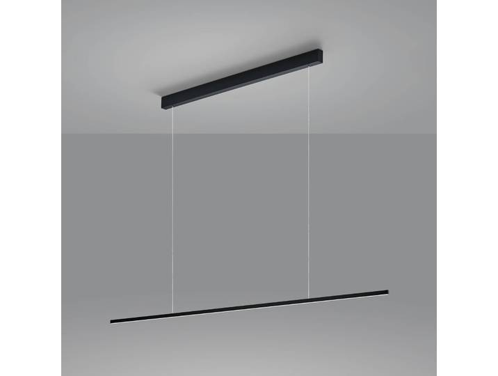 Helestra Hängeleuchte Loopy, dimmbar, schwarz, für Wohn- / Esszimmer, Aluminium, Modern