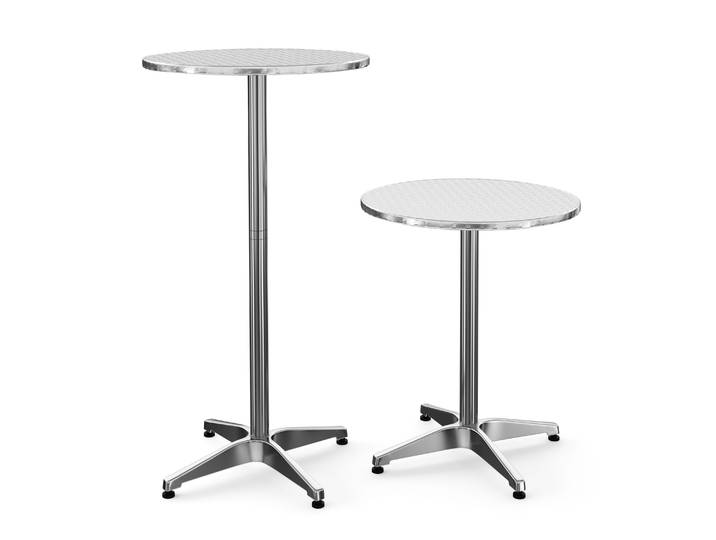 Bistrotisch Stehtisch Alu rund höhenverstellbar
