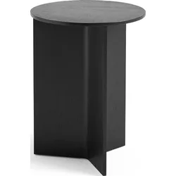 Slit Beistelltisch 35 cm rund schwarz aus Holz