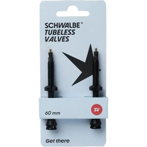 Schwalbe Tubeless-Ventil SV, schwarz, aus Aluminium, 60 mm SV-Ventil, 1 Paar