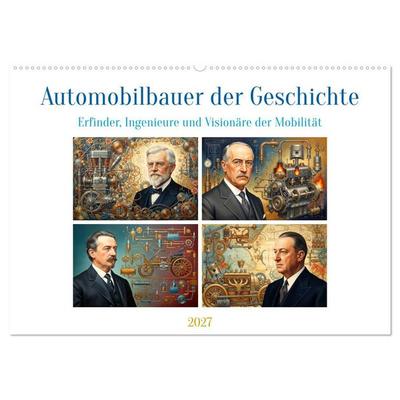 Automobilbauer der Geschichte (Wandkalender 2027 DIN A2 quer), CALVENDO Monatskalender