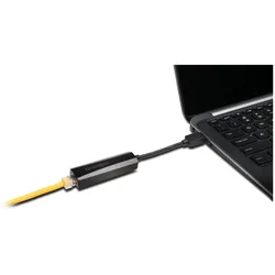 Kensington Ua0000 (USB, USB 3.0, RJ45 (1x)), Netzwerk Adapter, Schwarz