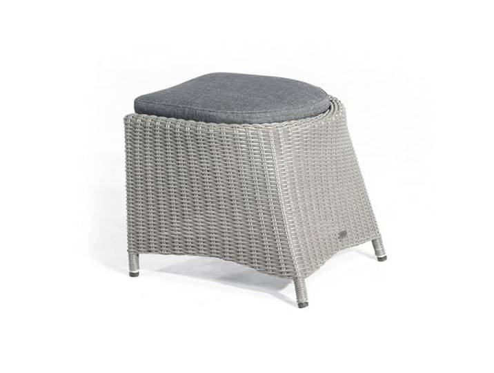 SunnySmart Fußhocker para-Plus Aluminium mit Kunststoffgeflecht Rustic-Vintage
