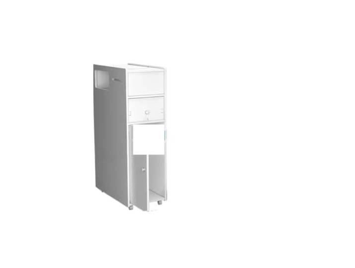 UALXPAO ‌Wasserdichter Badezimmerschrank Schlanke Toiletten-Seitenaufbewahrung, mobiler Organizer mit schmalen Lücken, Regal for Nassräume(3 196)