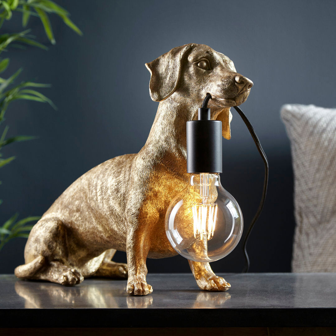 Ophelia & Co. Towcester Resin Novelty Lamp Vintage Gold 31cm H X 15cm W X 43cm D