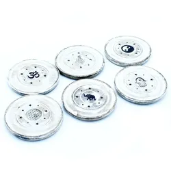 White Washed Incense Holder - Cone and Incense Disc