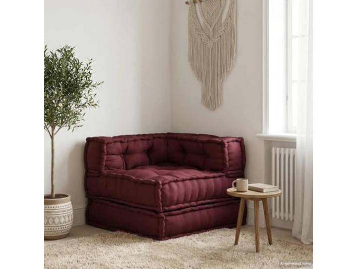 HNSMFPRE Modulares Sofa, Braun, 70 x 70 x 54 cm, Baumwollstoff Schaumstoffpolsterung, bequemer Sitz, modulares Design, vielseitige Verwendung im Wohnzimmer oder Veranda