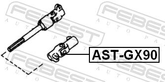 Febest Lenkwelle Ast-Gx90 Für Toyota