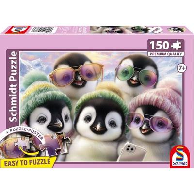 Schmidt 55783 - Pinguinbande, Easy to Puzzle, Kinderpuzzle mit Poster, 150 Teile
