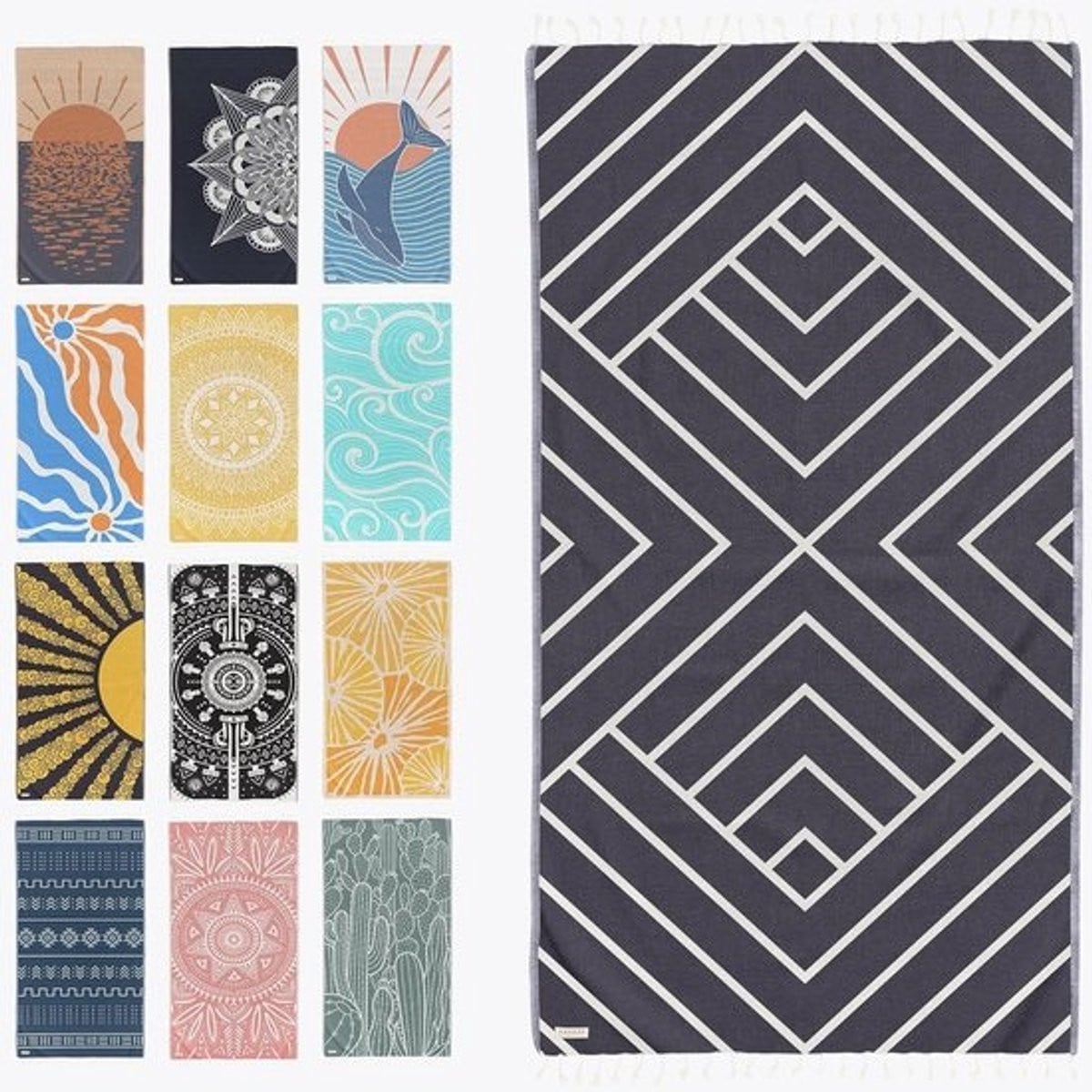 Turks Strandlaken Donkerblauw - Sneldrogende Badhanddoek en Reisdeken - 37 x 67 cm