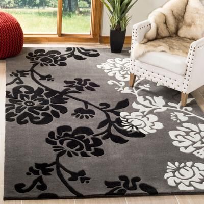 SAFAVIEH Handmade Modern Art Santoshi Modern Polyester Rug