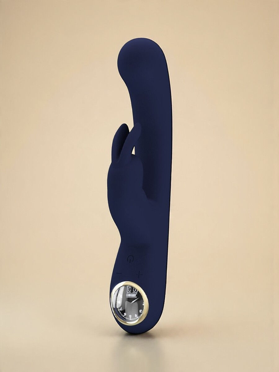 Pretty Love Lamar - Vibrateur Lapin avec affichage digital LED - Bleu foncé