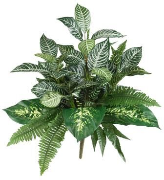 Nearly Natural "25"" Mix Greens Artificial Plant (Set of 2) - h: 25 in. w: 25 in. d: 25 in"