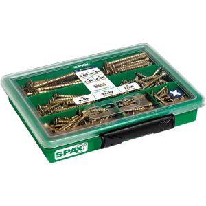 Spax Schraubenset 4000001991039, Yellox, 7 verschiedene Größen, 245-teilig, 50 Stück