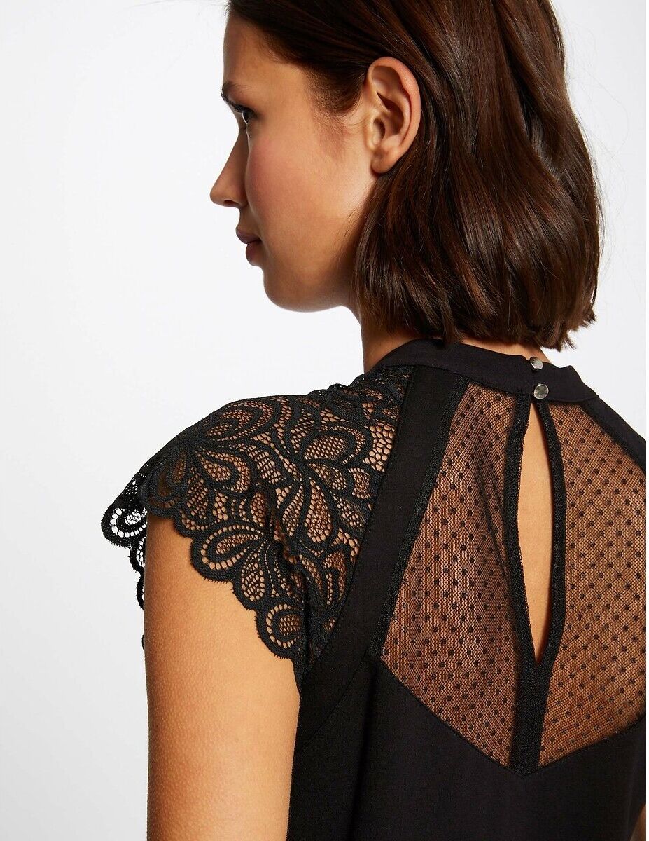 MORGAN T-shirt manches courtes à dentelle
