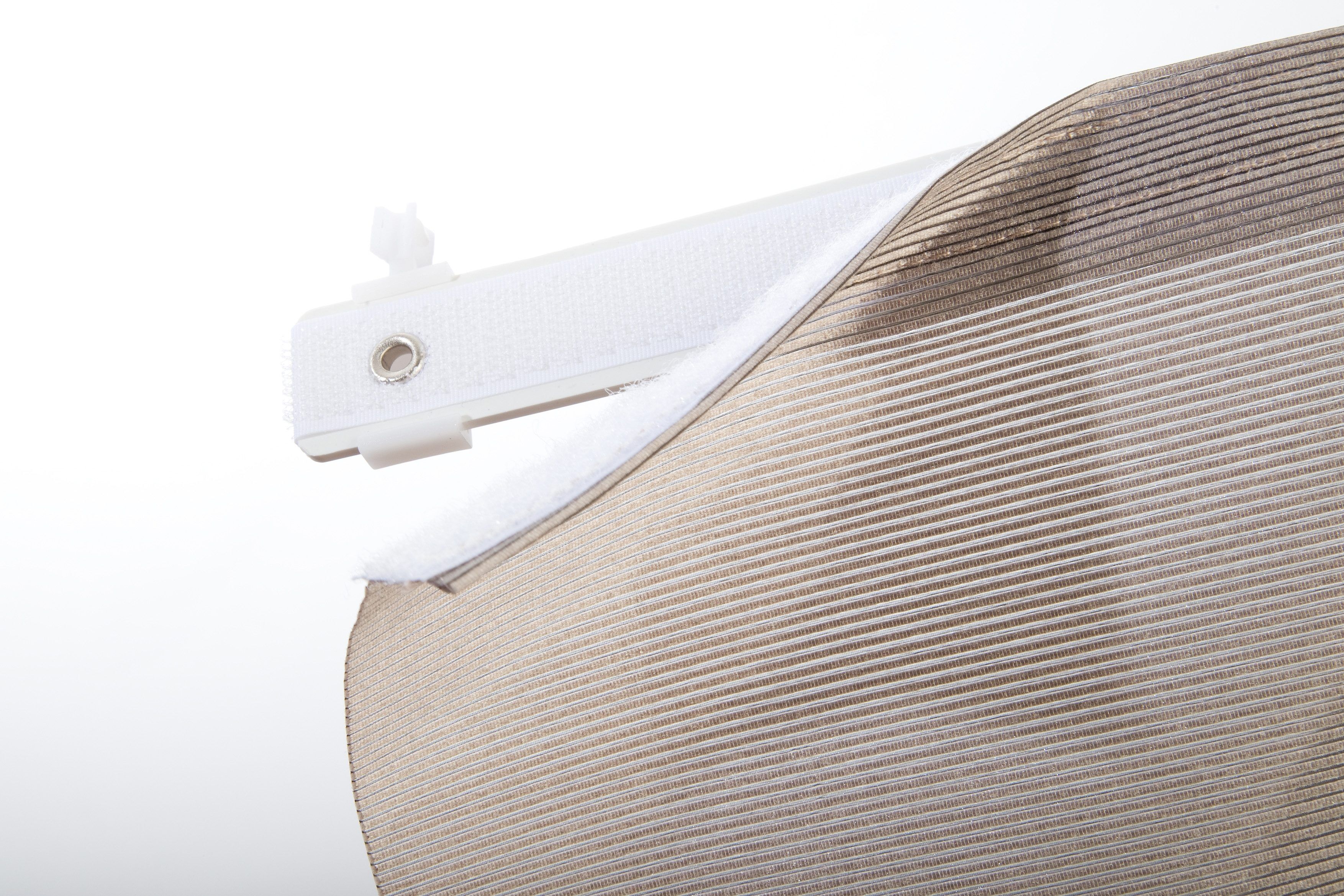Schiebegardine HOMING "Manhattan", braun (haselnuss), B:60cm H:245cm, Polyester, Gardinen, Schiebegardine, modern, Wohnzimmer, Schlafzimmer haselnuss 245cm, Klettband, 60cm