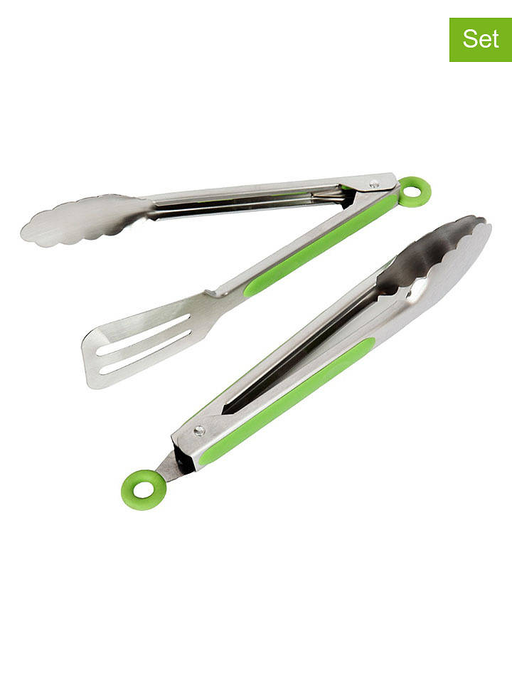 Fresh Choice 2er-Set: Küchenzangen in Silber/ Grün - (H)27 cm - onesize