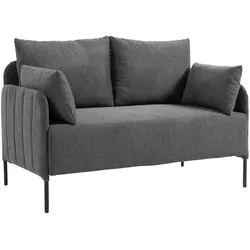 CLP Couch 2-Sitzer bequem Ziden, Sofa gepolstert mit Kissen, Polstermöbel bequem bis 300 kg belastbar