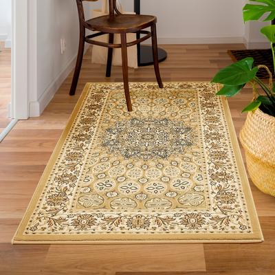 Teppich LUXOR LIVING "Kendra" Gr. 2, beige (creme), B:80cm H:9mm L:150cm, Kunstfaser, Teppiche, Teppich, Orient-Optik, Wohnzimmer