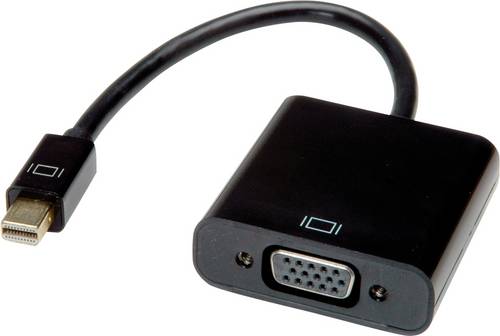 Value Mini-DisplayPort / VGA Adapterkabel Mini DisplayPort Stecker, VGA 15pol. Buchse 0.15 m Schwarz 12.99.3126 DisplayPort-Kabel