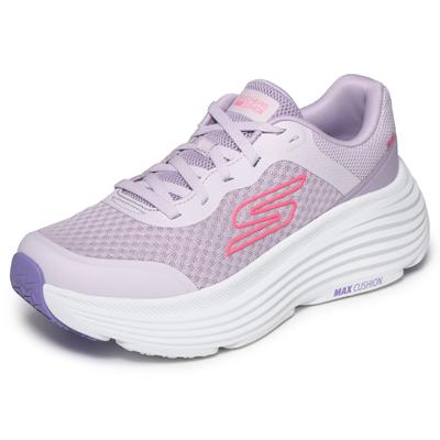 Sneaker SKECHERS "MAX CUSHIONING", Damen, Gr. 35, lavendel, Lederimitat, Mesh, Schuhe Sneaker, Laufschuh, Sportschuh, Schnürschuh, Freizeitschuh mit Max Cushioning