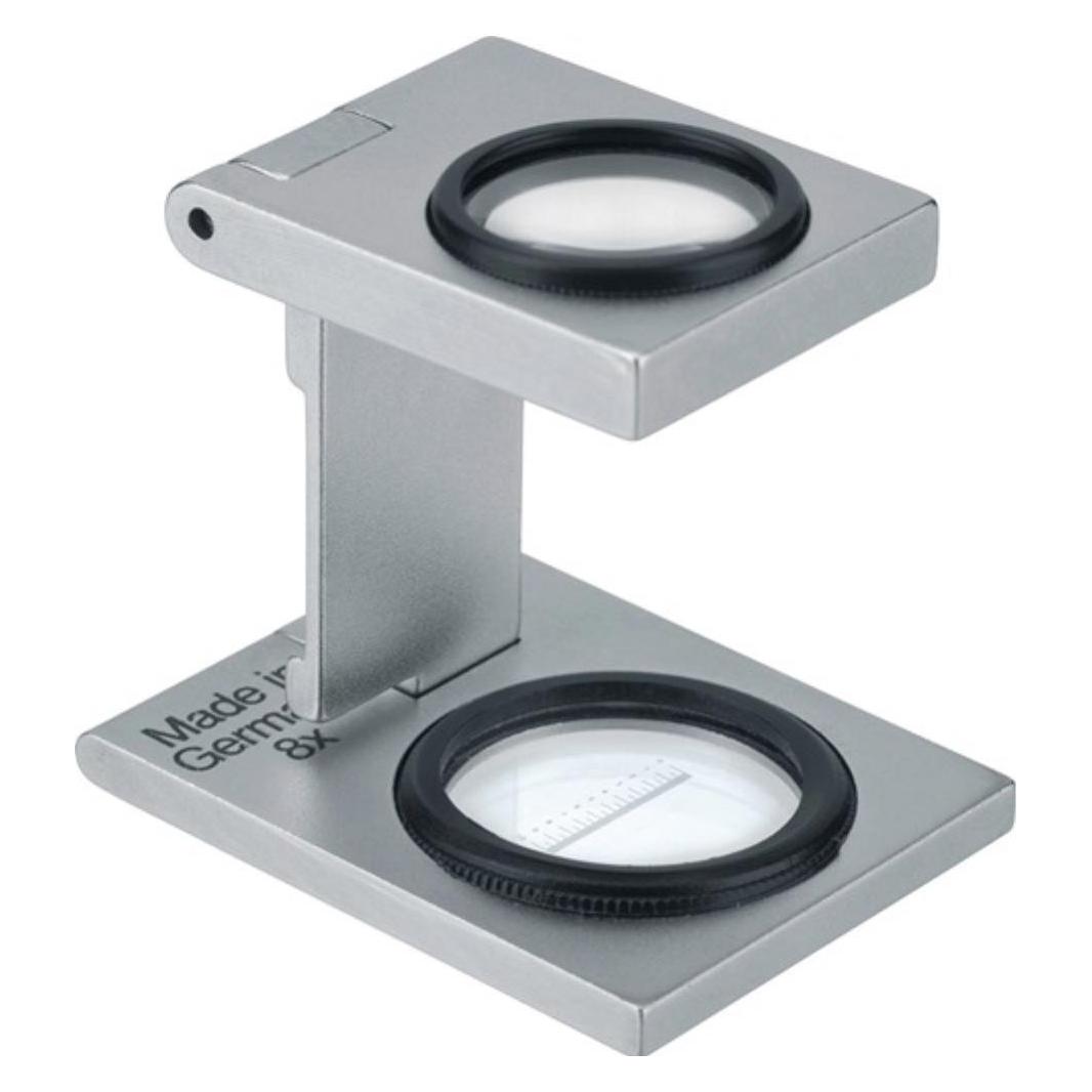 Schweizer Optik Fadenzähler 8x mit Skala (37300)
