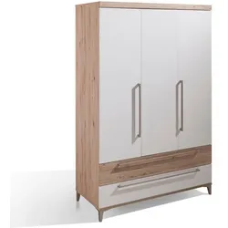 Paidi Kleiderschrank Remo 124 x 199 cm Holzoptik Eiche Bordeaux
