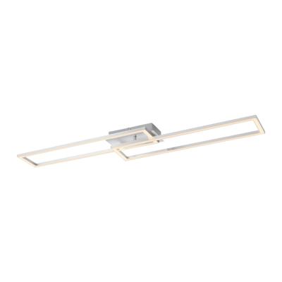 JUST LIGHT Deckenleuchte "IVEN", grau (stahlfarben), 1, 1 Stk., Leuchten, LED, dimmbar, Switchmo, Memory, nach Trennung vom Netz, Deckenleuchte